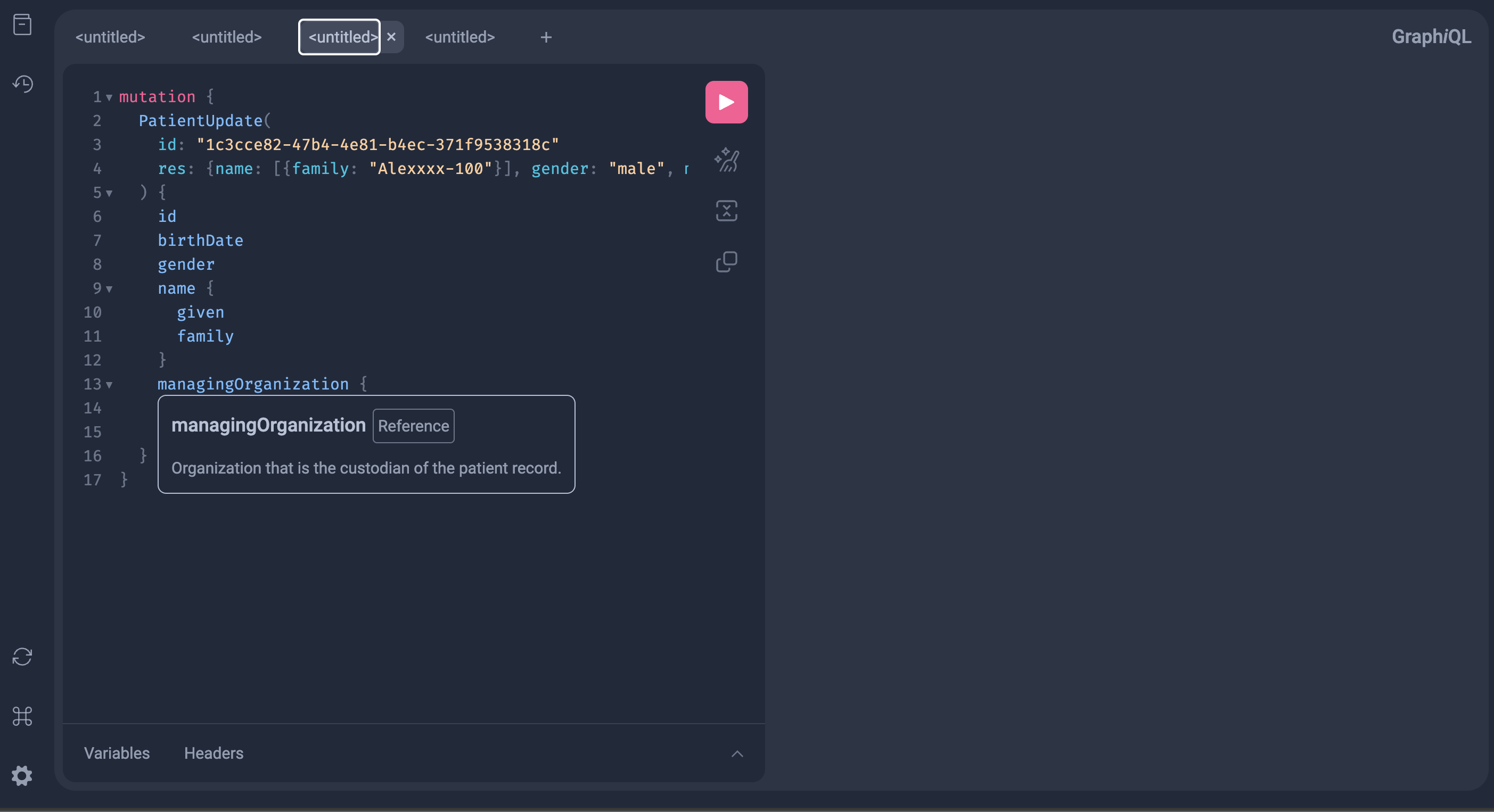 GraphQL Playground
