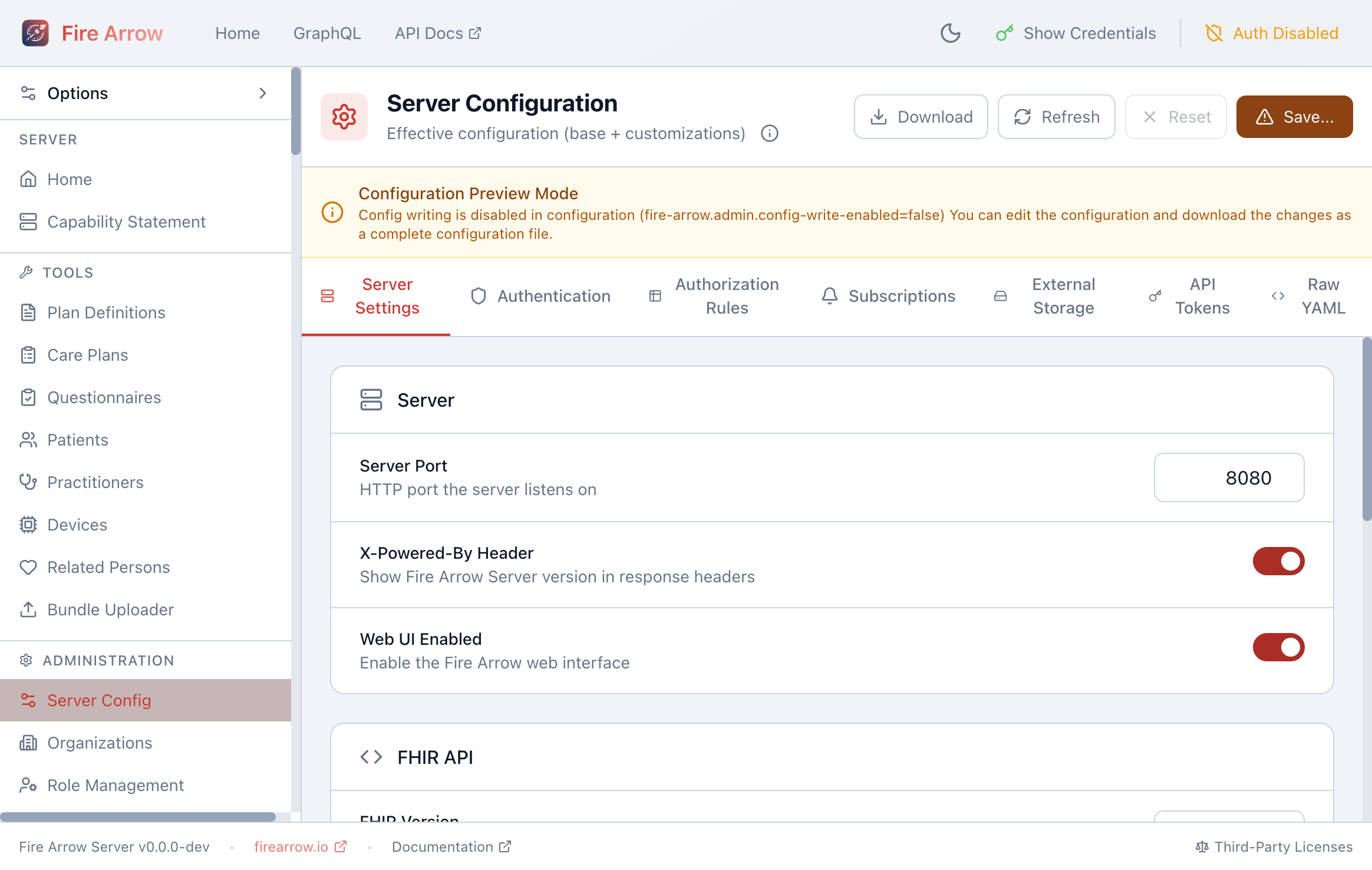 Server Configuration